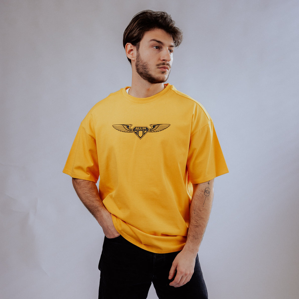Wings Oversize T-Shirt Gelb