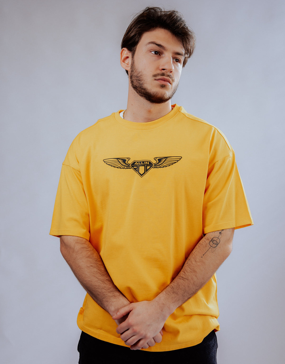 Wings Oversize T-Shirt Gelb