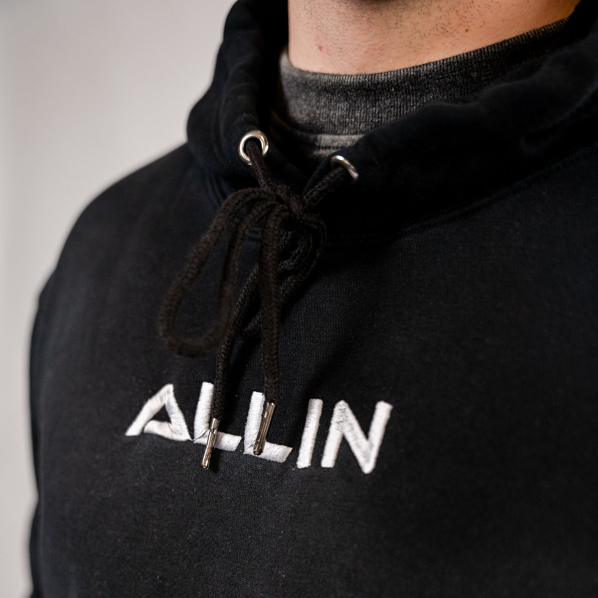 Embroidered Hoodie Black
