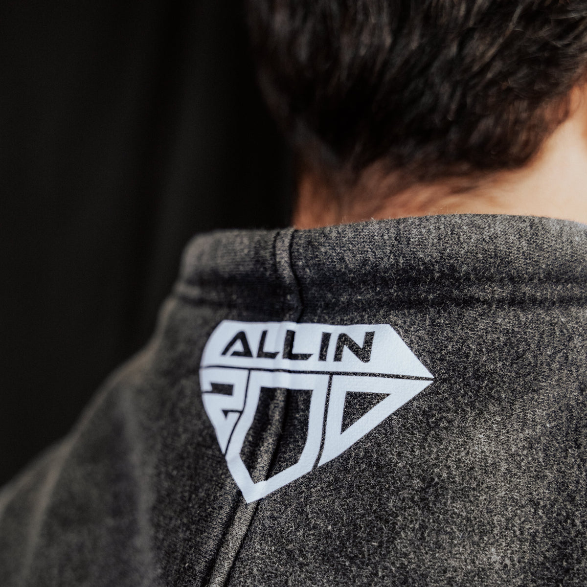 Bold Wings Oversize Zipper Hoodie Vintage Grau