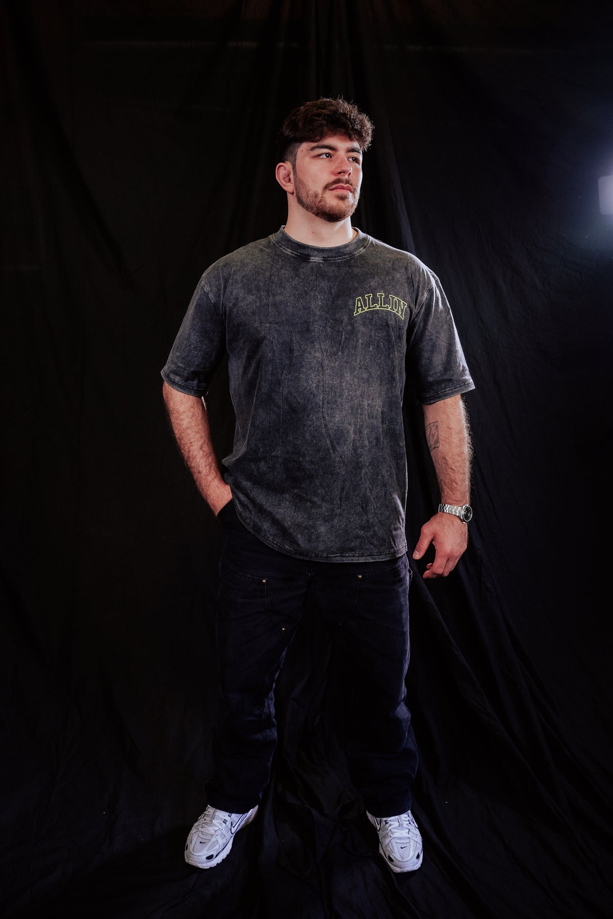 Classic Oversize T-Shirt Vintage Grau