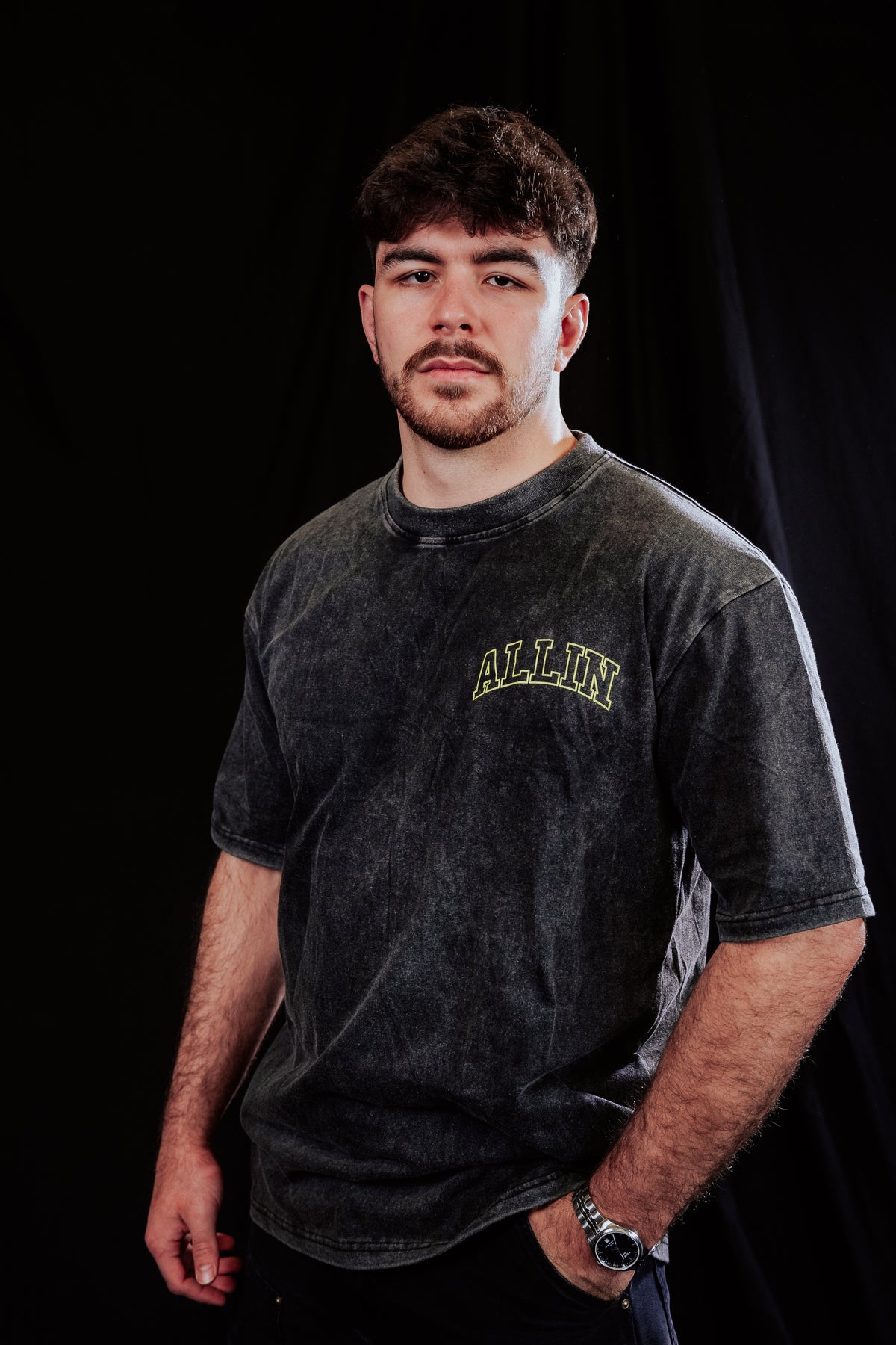 Classic Oversize T-Shirt Vintage Grau