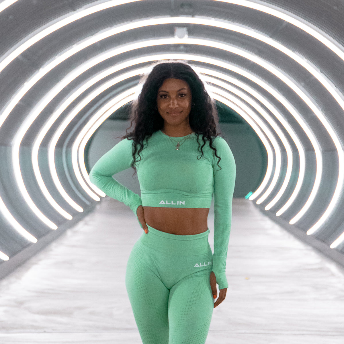 Seamless Top Mint Green