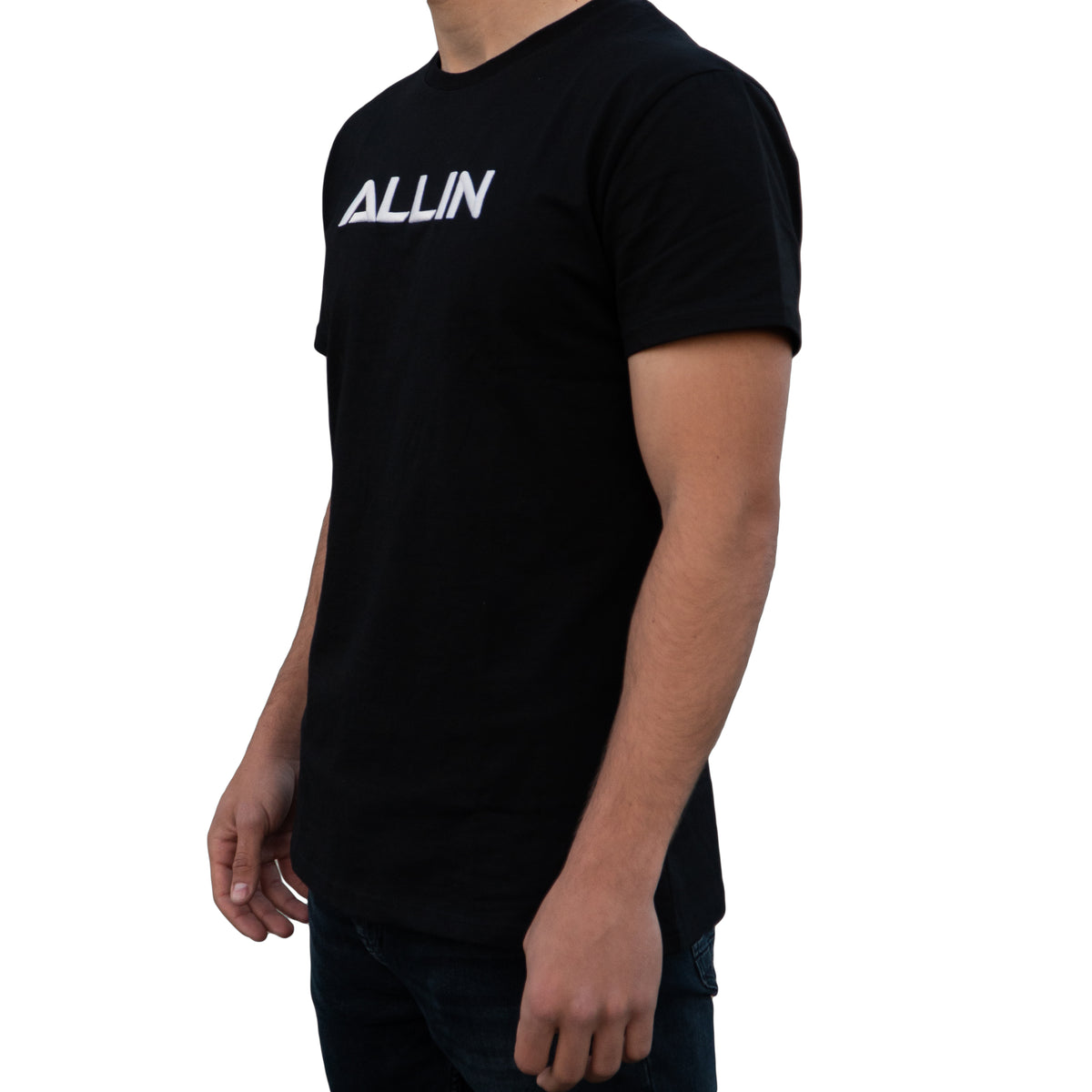 Embroidered Basic T-Shirt - Left Side