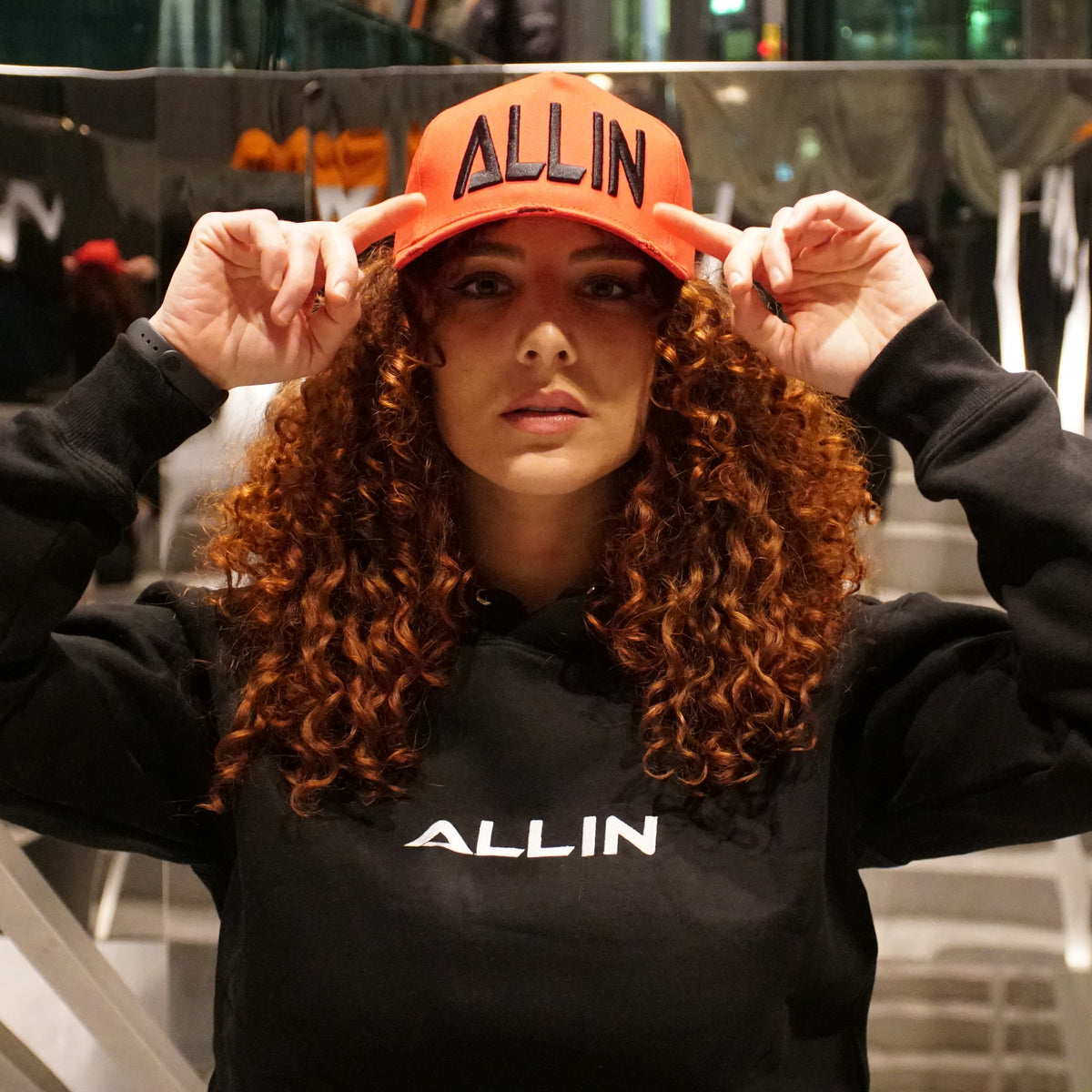 Embroidered Hoodie Black